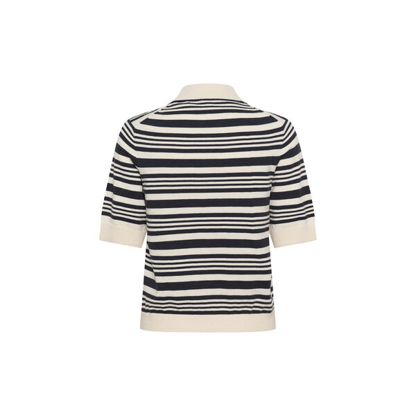 AnettiPW Pullover, dark blue irregular stripe, Part Two