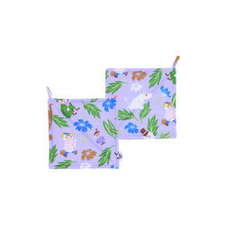 Moomin grytlappar 2 stk, lila, Moomin Arabia