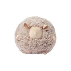 Cute Sheep Round Cushion Ø 20 cm, taupe, NATURES Collection