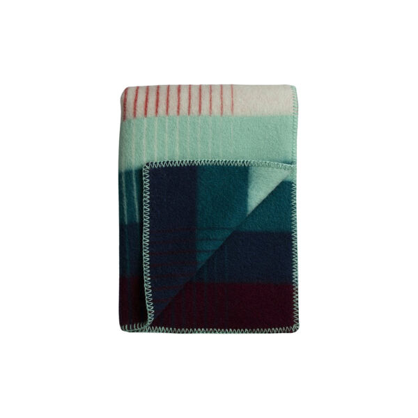 ÅSMUND GRADIENT Throw, red/turquoise ÅSMUND GRADIENT Throw, red/turquoise, Røros Tweed