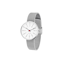 Bankers armbandsur, white/steel/matt steel Bankers armbandsur, white/steel/matt steel, Arne Jacobsen Watches