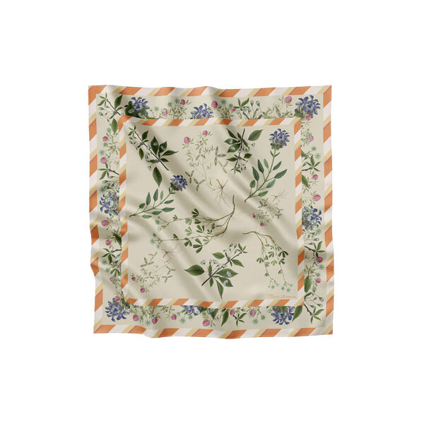 Flowering Spring Garden Silk Scarf, Flora Danica Denmark