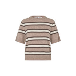Vilna Knit SS O-Neck, light beige melange, Second Female