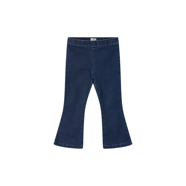 Jeggings w. Flare, dark indigo blue washed, Copenhagen Colors Organics