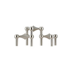 STOFF Nagel ljusstake 3 st, brushed chrome, STOFF Nagel