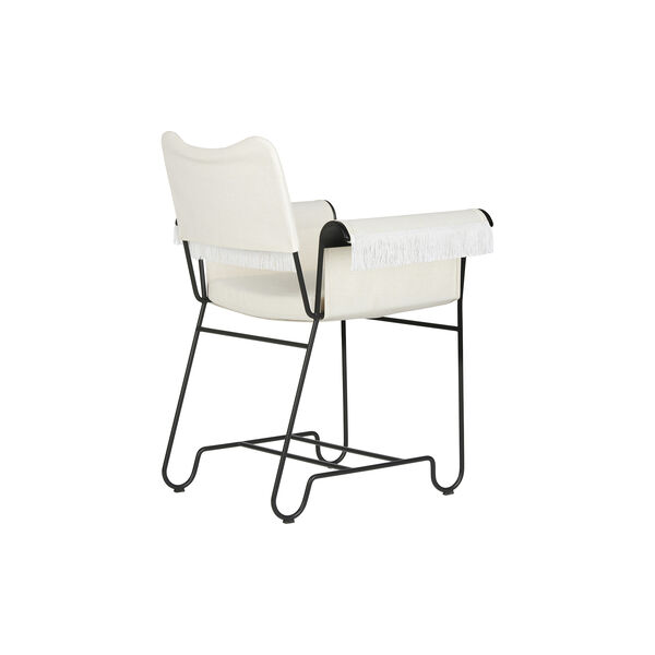 Tropique Dining Chair with Fringes, white/classic black, GUBI