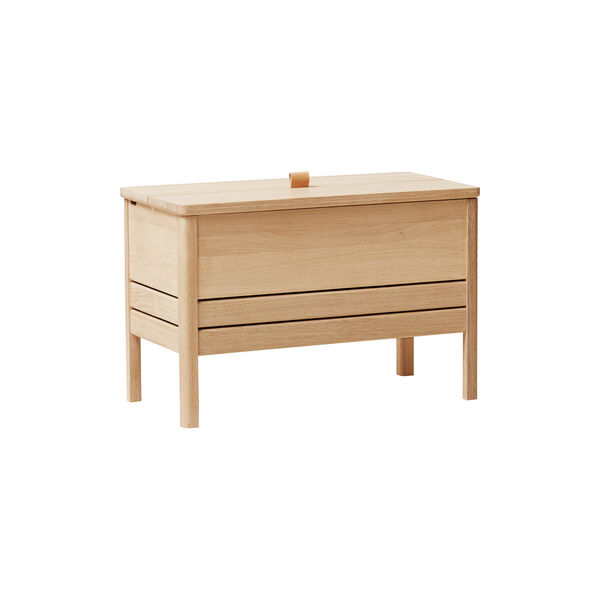 A Line Storage Bench, white oil oak, Form & Refine