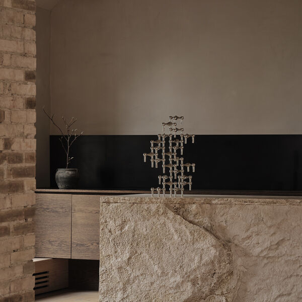 STOFF Nagel ljusstake 3 st, chrome, STOFF Nagel