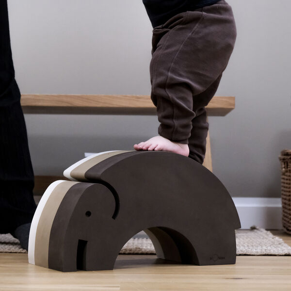 Elefant M, sand grey, bObles