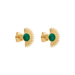 Soleil studs, petrol green, ENAMEL Copenhagen