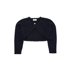 Lt. Knitted Bolero with Heart Button, navy, Copenhagen Colors Organics