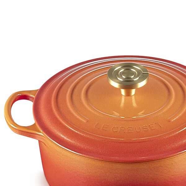 Rund gjutj&auml;rn Jubileumsgryta &Oslash; 24 cm, flamme dor&eacute;e, Le Creuset