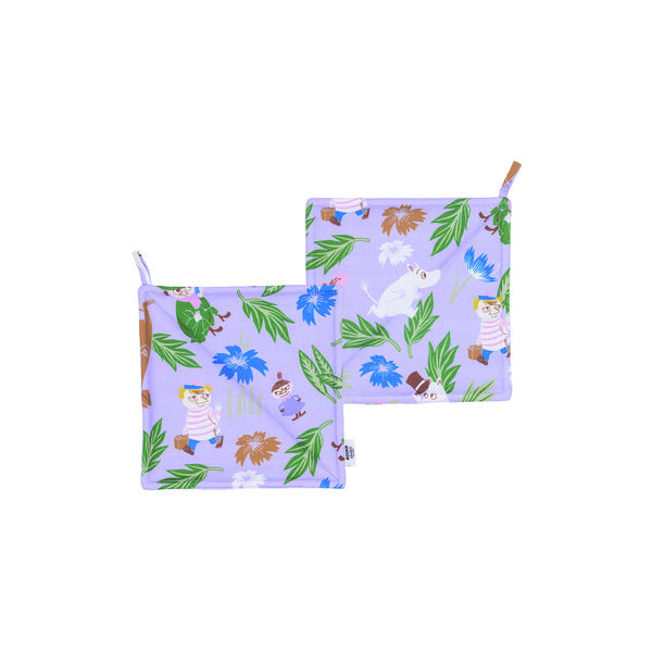 Moomin grytlappar 2 stk, lila Moomin grytlappar 2 stk, lila, Moomin Arabia