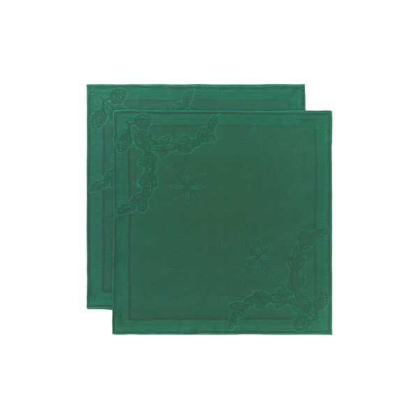 Star Fluted Plain servett 2 st, green, Royal Copenhagen