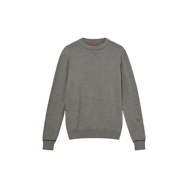 MMGBarella Crew Knit, grey melange, MOS MOSH Gallery