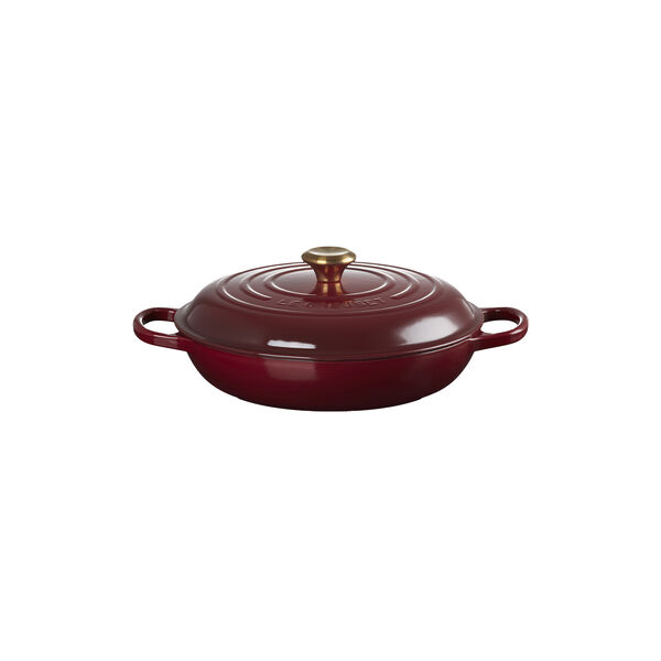Signature gjutj&auml;rn buff&eacute;tgryta 30 cm, garnet, Le Creuset