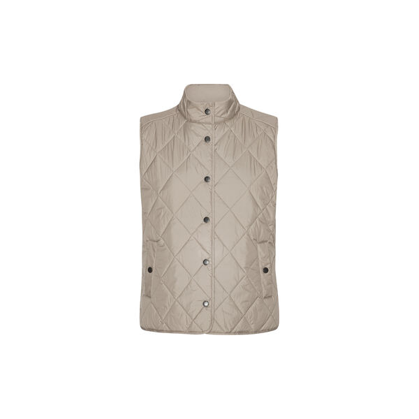 Quilted Short Vest, greige, Ilse Jacobsen Hornb&aelig;k