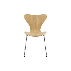 Series 7&trade; 3107 stol, lackerad ek/krom, Fritz Hansen