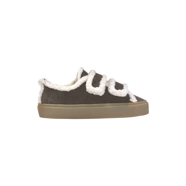 Shearling Low Velcro, dark brown, INUIKII