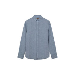 MMGTheo Linen Shirt, light blue melange, MOS MOSH Gallery