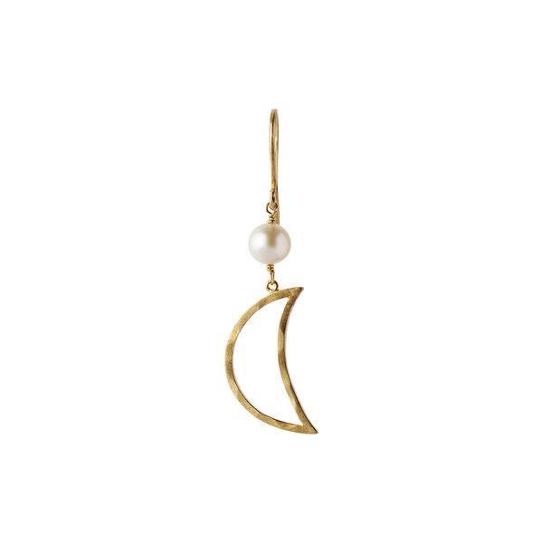 Bella Moon Earring With Pearl Single, gold, Stine A Jewelry