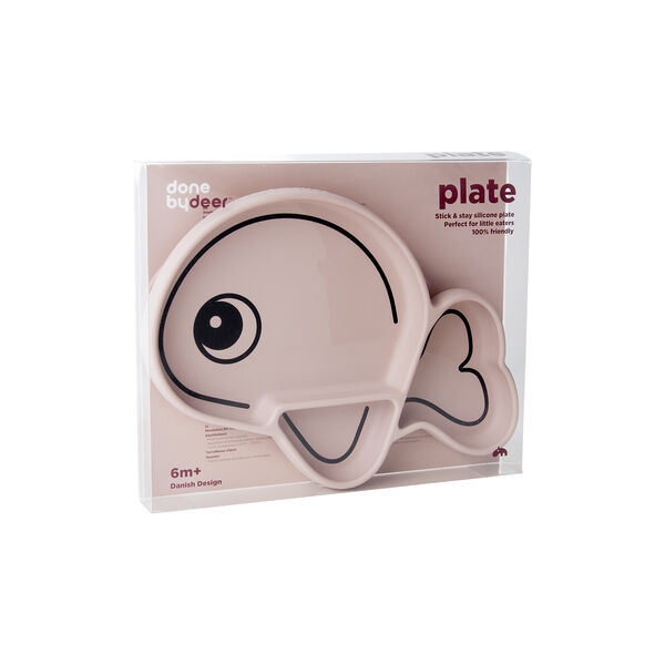 Wally silikon Stick & Stay tallrik, puder, Done by Deer