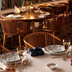 Blue Fluted Half Lace tallrik, 19 cm, Royal Copenhagen