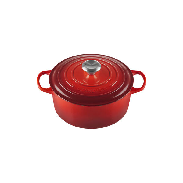 Signature gjutj&auml;rn rund gryta &Oslash; 24 cm, cerise, Le Creuset