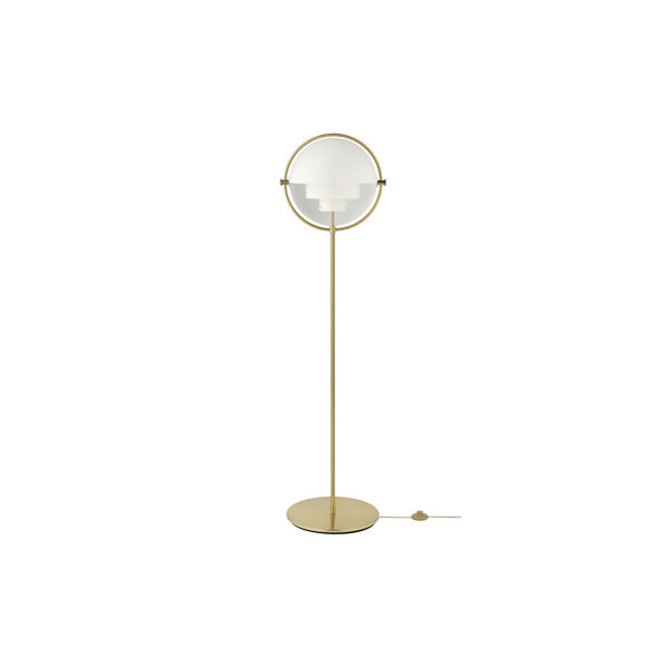 Multi-Lite Floor Lamp, white semi matt/brass, GUBI
