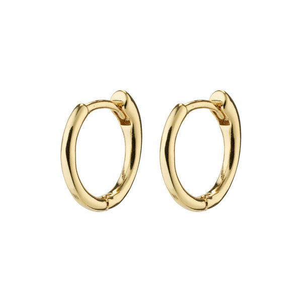 EANNA recycled sm&aring; hoops, gold-plated, Pilgrim