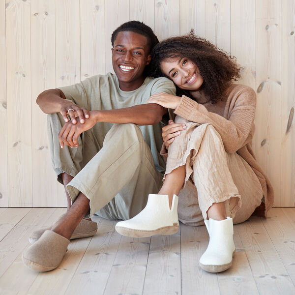 Filtankelstövel, white, Glerups