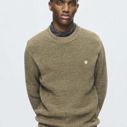 WWHalum crew neck, desert palm melange, Wood Wood