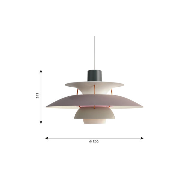 PH 5 pendel, grå PH 5 pendel, grå, Louis Poulsen