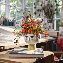 Eva Blomkruka på fot Ø15.5 cm rosa, Bjørn Wiinblad