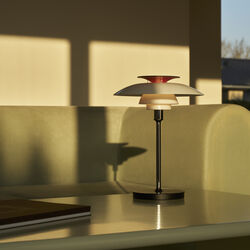 PH 80 Portabel lampa, opal white/high lustre chrome plated, Louis Poulsen