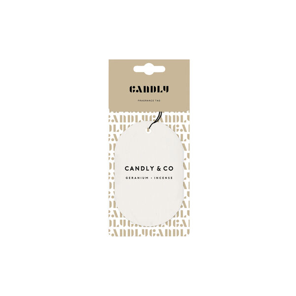 No. 1 Scented Car/Room Tag, Geranium/Incense No. 1 Scented Car/Room Tag, Geranium/Incense, Candly & Co