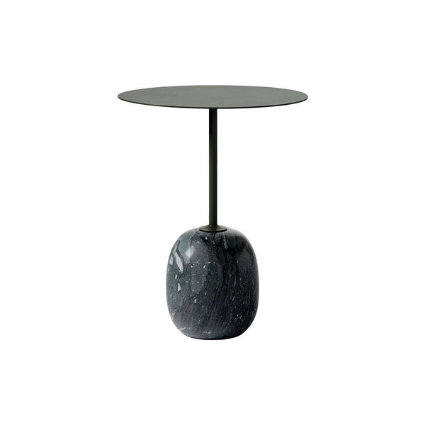 Lato LN8 sidobord, Verde Grigio marble/deep green, &Tradition