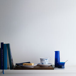 Blue Fluted Half Lace kopp med fat, 25 cl, Royal Copenhagen