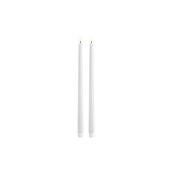 LED Slim Taper Candle 2 st., nordic white, Uyuni Lighting
