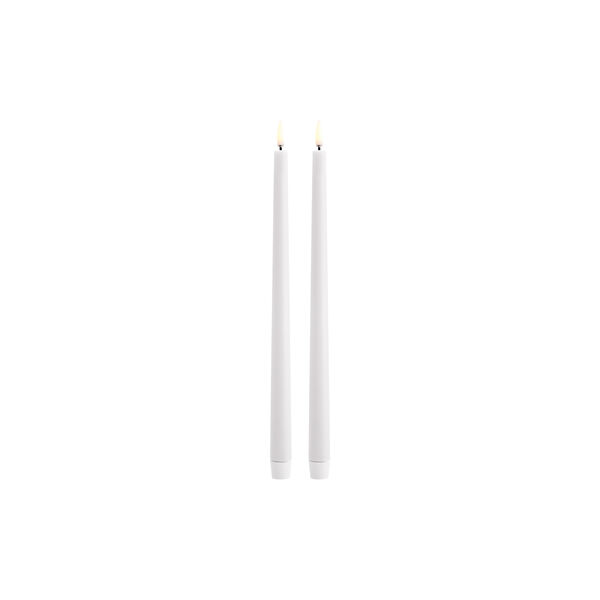 LED Slim Taper Candle 2 st., nordic white, Uyuni Lighting