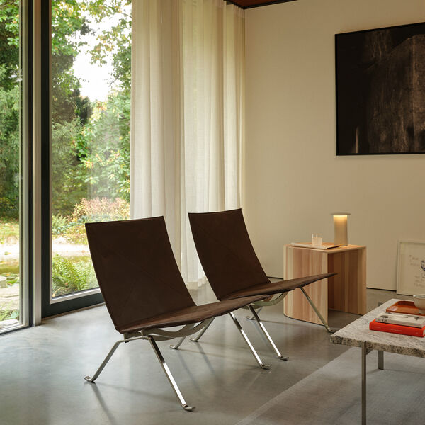 PK22&trade; Lounge Chair, Haze dark brown, Fritz Hansen