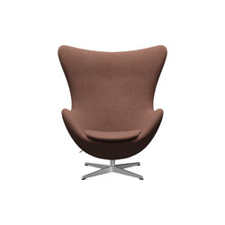 Ägget™ 3316 Loungestol, Christianshavn 1132 beige/orange/satin brushed aluminium, Fritz Hansen