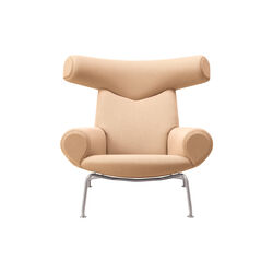 Wegner Ox Chair| Natural | F&aring;t&ouml;lj + Ottoman, Fredericia Furniture