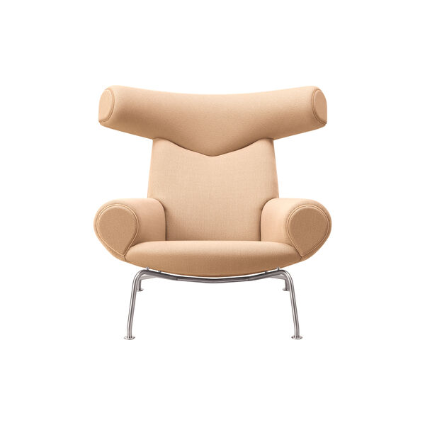 Wegner Ox Chair| Natural | F&aring;t&ouml;lj + Ottoman, Fredericia Furniture