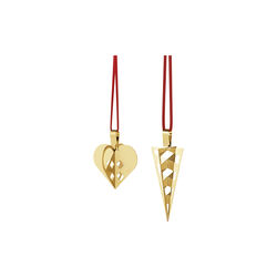 2025 Julornament set 2 st, guld, Georg Jensen