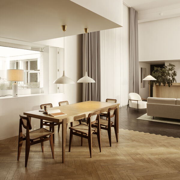 S-Table Dining Table Rectangular Extendable, mattlackerad ek, GUBI