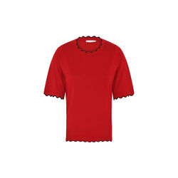 Basic Viscose Knit with Edge,  red, Micha