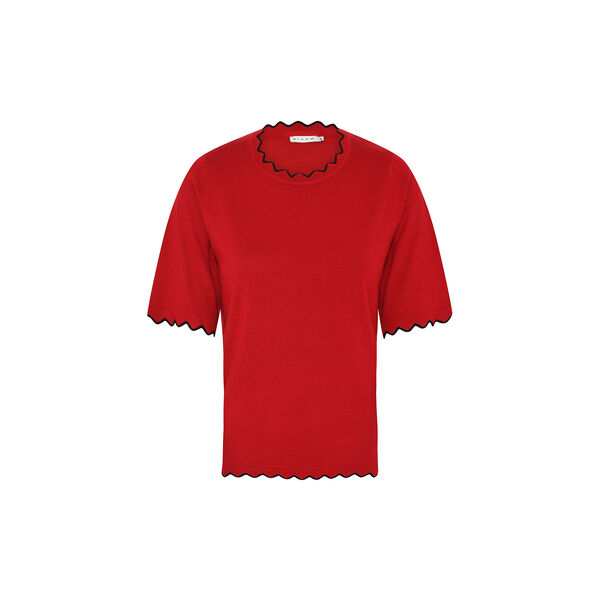 Basic Viscose Knit with Edge,  red, Micha