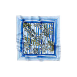 Royal Blue Striped sidenscarf, Flora Danica Denmark