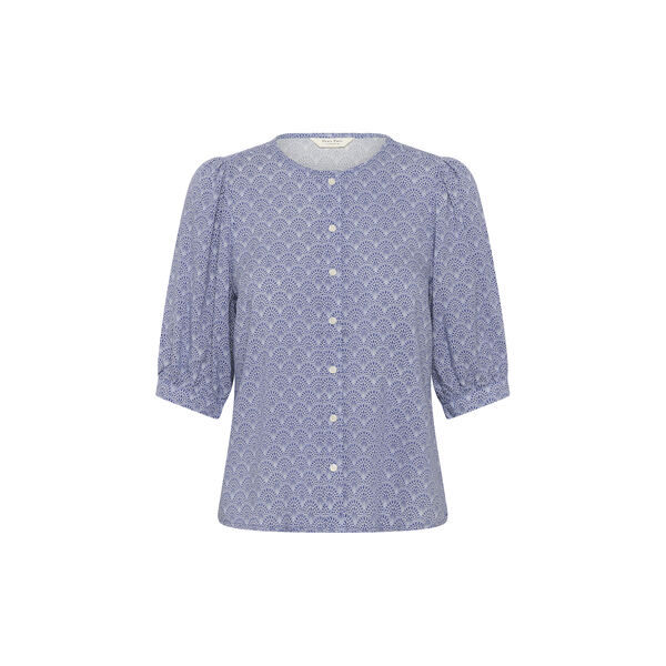 AzraPW Shirt, blue wallpaper print, Part Two